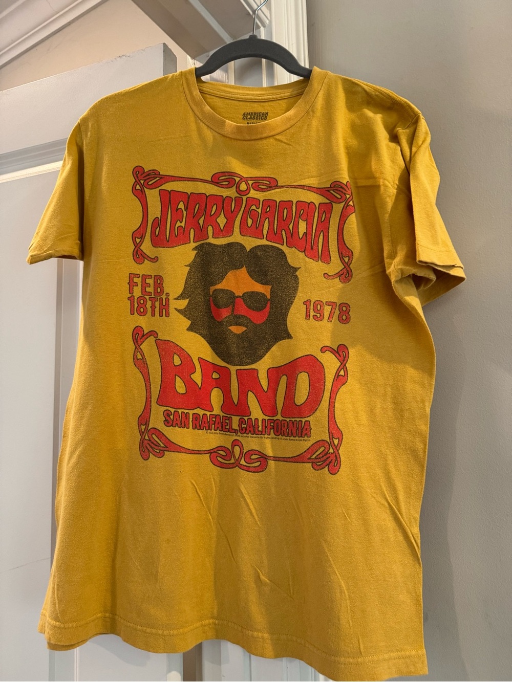 Jerry Garcia Band Graphic Tee - Mustard Yellow